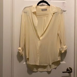 Everlane Yellow Silk Blouse